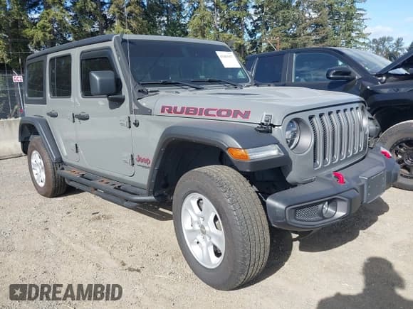 ✅ 2021 Jeep Wrangler Unlimited Rubicon • VIN: 1C4HJXFN4MW658998 • Lot: 43401957. Listed on IAAI with 36,630 mi. Free auction sales archive from the USA and detailed vehicle history report at DreamBid. Image 1.