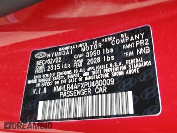 ✅ 2023 Hyundai Elantra N Line • VIN: KMHLR4AFXPU480009 • Lot: 86874635. Listed on Copart with 41,362 mi. Free auction sales archive from the USA and detailed vehicle history report at DreamBid. Image 12.