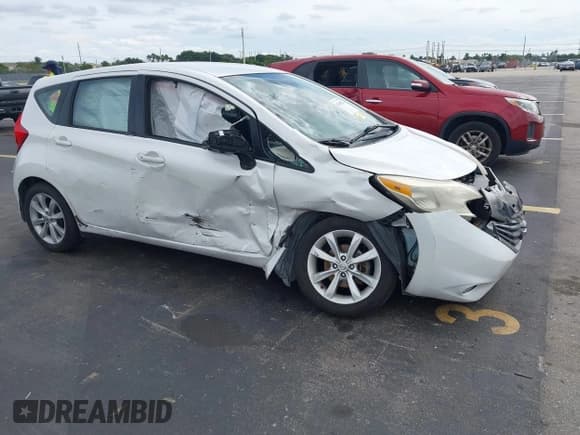 ✅ 2016 Nissan Note SV • VIN: 3N1CE2CP6GL404424 • Lot: 43616221. Listed on IAAI with 84,188 mi. Free auction sales archive from the USA and detailed vehicle history report at DreamBid. Image 1.