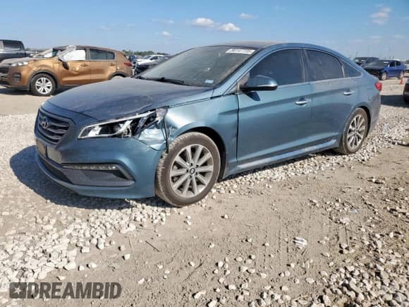 2017 Hyundai Sonata Sport with VIN 5NPE34AF0HH593221, listed as a Copart auction lot 86147735 with 114,154 mi miles and Salvage title. Bid and sale history available at DreamBid. Image 1.