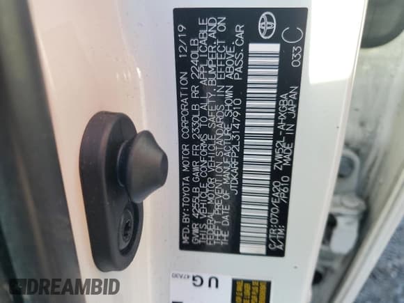 ✅ 2020 Toyota Prius Limited • VIN: JTDKARFP2L3147910 • Lot: 91129355. Wystawiony na Copart z przebiegiem 93 093 mil. Bezpłatny archiwum sprzedaży aukcyjnych z USA i szczegółowy raport historii pojazdu na DreamBid. Zdjęcie 12.