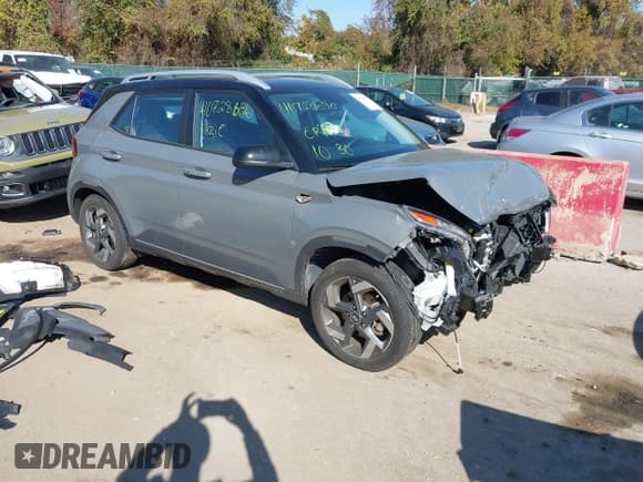 ✅ 2023 Hyundai Venue SEL • VIN: KMHRC8A32PU212998 • Lot: 40728636. Listed on IAAI with 27,844 mi. Free auction sales archive from the USA and detailed vehicle history report at DreamBid. Image 1.