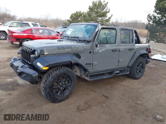 ✅ 2021 Jeep Wrangler Unlimited Sport S • VIN: 1C4HJXDN3MW771456 • Лот: 41806487. Опубликован ранее на IAAI с пробегом 41 227 миль. Бесплатный доступ к архиву аукционных продаж из США и подробный отчёт об истории автомобиля на DreamBid. Изображение 2.