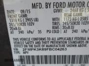 ✅ 2015 Ford Edge Titanium • VIN: 2FMPK3K89FBC04263 • Lot: 43609287. Wystawiony na IAAI z przebiegiem 123 778 mil. Bezpłatny archiwum sprzedaży aukcyjnych z USA i szczegółowy raport historii pojazdu na DreamBid. Zdjęcie 9.