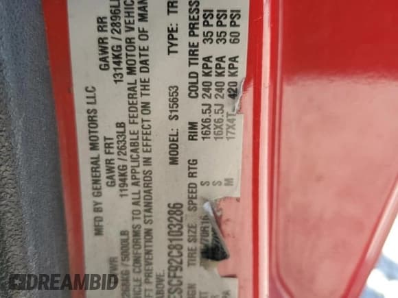 ✅ 2012 Chevrolet Colorado 1LT • VIN: 1GCESCF92C8103286 • Лот: 65555405. Опубликован ранее на Copart с пробегом 124 698 миль. Бесплатный доступ к архиву аукционных продаж из США и подробный отчёт об истории автомобиля на DreamBid. Изображение 12.