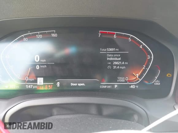 ✅ 2022 BMW 3 Series 330i • VIN: 3MW5R1J06N8C32399 • Lot: 41788730. Listed on IAAI with 53,691 mi. Free auction sales archive from the USA and detailed vehicle history report at DreamBid. Image 7.