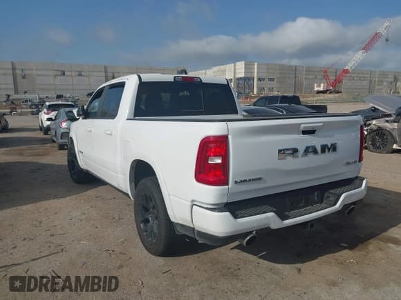 ✅ 2025 Ram 1500 Laramie • VIN: 1C6SRFJP6SN560714 • Lot: 42541285. Listed on IAAI with 9,238 mi. Free auction sales archive from the USA and detailed vehicle history report at DreamBid. Image 3.