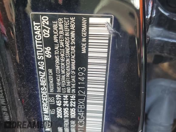 ✅ 2020 Mercedes-Benz A 220 • VIN: W1K3G4FBXLJ211493 • Lot: 82558195. Wystawiony na Copart z przebiegiem 76 020 mil. Bezpłatny archiwum sprzedaży aukcyjnych z USA i szczegółowy raport historii pojazdu na DreamBid. Zdjęcie 12.