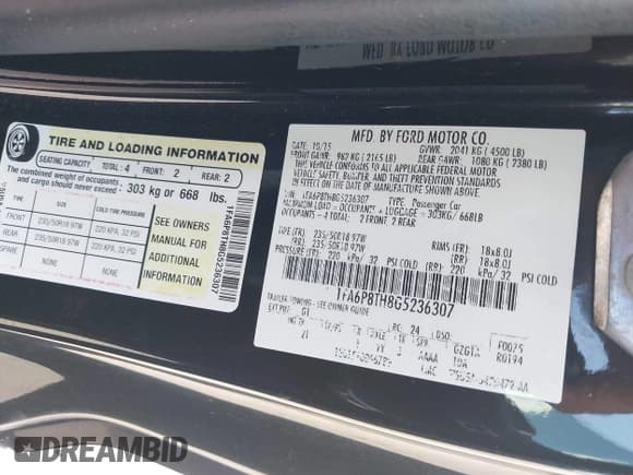 ✅ 2016 Ford Mustang EcoBoost • VIN: 1FA6P8TH8G5236307 • Lot: 42823503. Listed on IAAI with 140,028 mi. Free auction sales archive from the USA and detailed vehicle history report at DreamBid. Image 9.