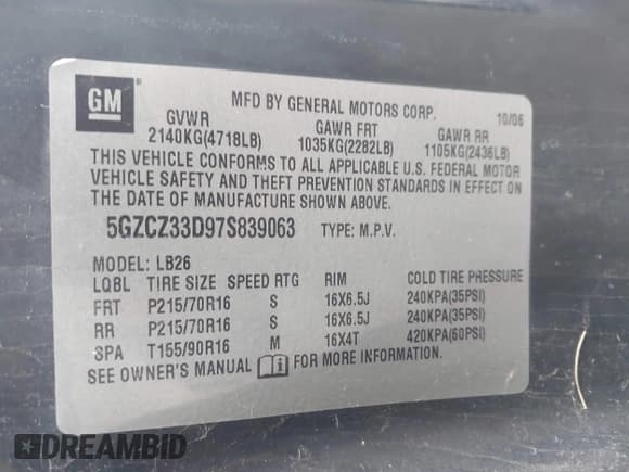 ✅ 2007 Saturn VUE I4 • VIN: 5GZCZ33D97S839063 • Lot: 42044209. Wystawiony na IAAI z przebiegiem 97 176 mil. Bezpłatny archiwum sprzedaży aukcyjnych z USA i szczegółowy raport historii pojazdu na DreamBid. Zdjęcie 9.