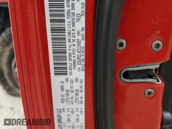 ✅ 2014 Ram 2500 Big Horn • VIN: 3C6UR5DLXEG124957 • Lot: 88205395. Listed on Copart with 186,161 mi. Free auction sales archive from the USA and detailed vehicle history report at DreamBid. Image 13.