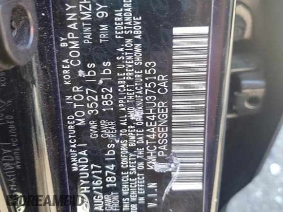 ✅ 2017 Hyundai Accent SE • VIN: KMHCT4AE4HU375153 • Лот: 79546444. Опубликован ранее на Copart с пробегом 100 158 миль. Бесплатный доступ к архиву аукционных продаж из США и подробный отчёт об истории автомобиля на DreamBid. Изображение 12.