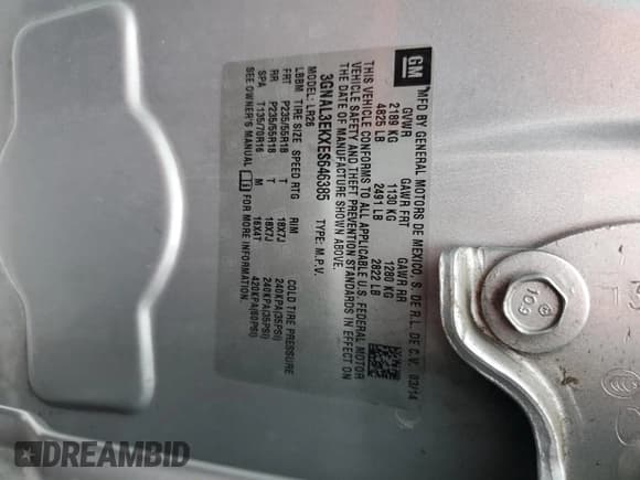 ✅ 2014 Chevrolet Captiva Sport LT • VIN: 3GNAL3EKXES646385 • Lot: 47793485. Wystawiony na Copart z przebiegiem 156 441 mil. Bezpłatny archiwum sprzedaży aukcyjnych z USA i szczegółowy raport historii pojazdu na DreamBid. Zdjęcie 13.