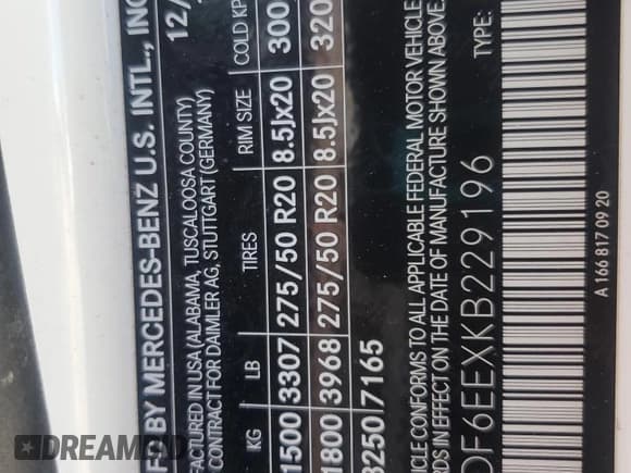 ✅ 2019 Mercedes-Benz GLS 450 • VIN: 4JGDF6EEXKB229196 • Лот: 54048425. Опубликован ранее на Copart с пробегом Не указан. Бесплатный доступ к архиву аукционных продаж из США и подробный отчёт об истории автомобиля на DreamBid. Изображение 13.