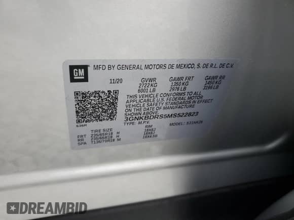 2021 Chevrolet Blazer LT z VIN 3GNKBDRS5MS522823, wystawiony jako Copart lot #66162325 z przebiegiem 83 639 mil mil oraz Szkoda całkowita • Salvage title. Historia ofert i sprzedaży dostępna na DreamBid. Obrazek 12.