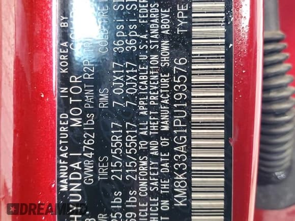 ✅ 2023 Hyundai Kona SEL • VIN: KM8K33AG1PU193576 • Лот: 63949714. Опубликован ранее на Copart с пробегом 36 436 миль. Бесплатный доступ к архиву аукционных продаж из США и подробный отчёт об истории автомобиля на DreamBid. Изображение 12.