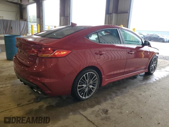 ✅ 2017 Hyundai Elantra Sport • VIN: KMHD04LB6HU315391 • Lot: 58931665. Listed on Copart with Not provided. Free auction sales archive from the USA and detailed vehicle history report at DreamBid. Image 3.