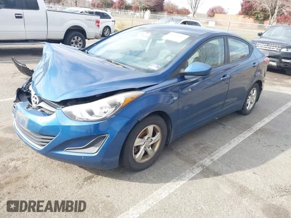 ✅ 2015 Hyundai Elantra SE • VIN: KMHDH4AE4FU389704 • Lot: 43702083. Listed on IAAI with 125,881 mi. Free auction sales archive from the USA and detailed vehicle history report at DreamBid. Image 2.