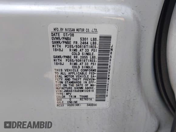 ✅ 2009 Infiniti FX • VIN: JNRAS18U89M102616 • Лот: 42273259. Опубликован ранее на IAAI с пробегом 155 174 миль. Бесплатный доступ к архиву аукционных продаж из США и подробный отчёт об истории автомобиля на DreamBid. Изображение 9.