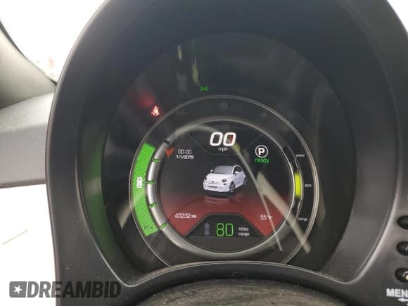 ✅ 2016 FIAT 500e • VIN: 3C3CFFGE3GT113717 • Lot: 90902065. Listed on Copart with 40,232 mi. Free auction sales archive from the USA and detailed vehicle history report at DreamBid. Image 9.