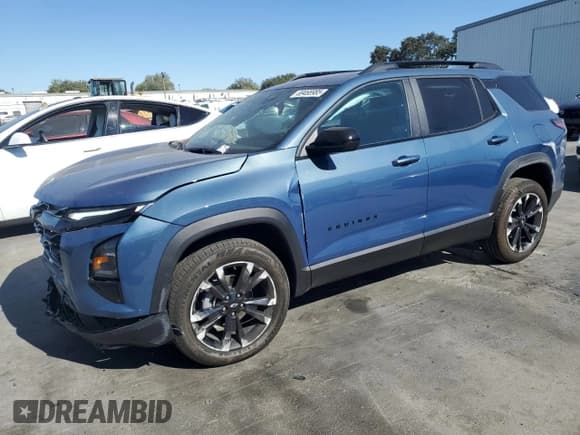 ✅ 2025 Chevrolet Equinox FWD RS • VIN: 3GNAXLEGXSL314128 • Lot: 69468985. Listed on Copart with 6,096 mi. Free auction sales archive from the USA and detailed vehicle history report at DreamBid. Image 1.