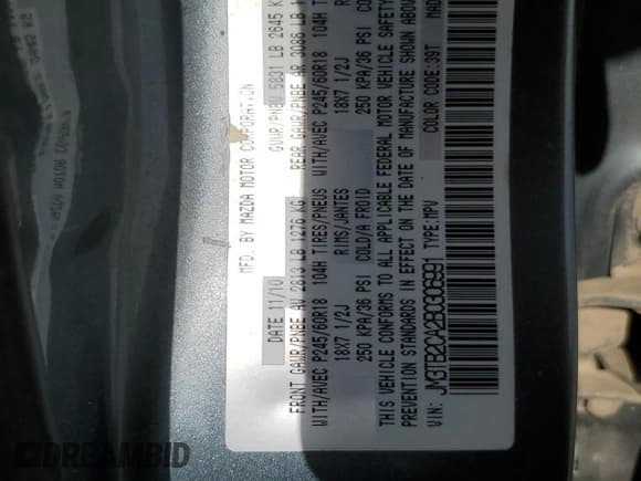 ✅ 2011 Mazda CX-9 Touring • VIN: JM3TB2CA2B0306991 • Lot: 60019734. Wystawiony na Copart z przebiegiem 91 765 mil. Bezpłatny archiwum sprzedaży aukcyjnych z USA i szczegółowy raport historii pojazdu na DreamBid. Zdjęcie 13.