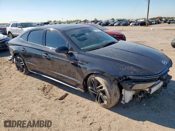 2024 Hyundai Sonata N Line с VIN KMHL54JC3RA421843, выставлен на аукционе Copart как лот 91057935 с пробегом 9 700 миль миль и Списание • Salvage title. История ставок и продаж доступна на DreamBid. Изображение 4.