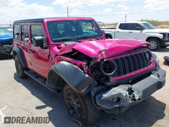 ✅ 2024 Jeep Wrangler Sport S • VIN: 1C4PJXDN1RW363914 • Lot: 42674626. Listed on IAAI with 10,893 mi. Free auction sales archive from the USA and detailed vehicle history report at DreamBid. Image 1.