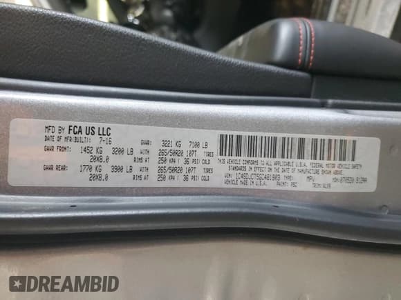 ✅ 2016 Dodge Durango R/T • VIN: 1C4SDJCT5GC481803 • Лот: 45216945. Опубликован ранее на Copart с пробегом 107 747 миль. Бесплатный доступ к архиву аукционных продаж из США и подробный отчёт об истории автомобиля на DreamBid. Изображение 16.