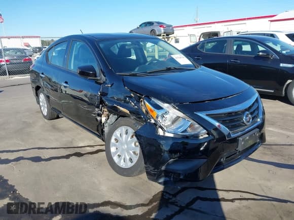 ✅ 2019 Nissan Versa SV • VIN: 3N1CN7AP0KL817030 • Lot: 43784736. Listed on IAAI with 53,210 mi. Free auction sales archive from the USA and detailed vehicle history report at DreamBid. Image 1.