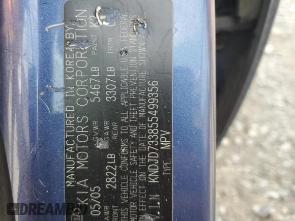✅ 2005 Kia Sorento LX • VIN: KNDJD733855499356 • Лот: 80629185. Опубликован ранее на Copart с пробегом 223 157 миль. Бесплатный доступ к архиву аукционных продаж из США и подробный отчёт об истории автомобиля на DreamBid. Изображение 13.
