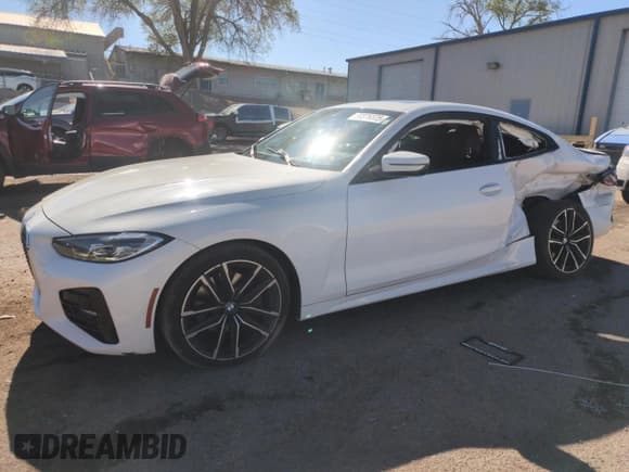 ✅ 2021 BMW 4 Series 430i xDrive • VIN: WBA73AP08MCG89498 • Лот: 53376375. Опубликован ранее на Copart с пробегом 29 354 миль. Бесплатный доступ к архиву аукционных продаж из США и подробный отчёт об истории автомобиля на DreamBid. Изображение 1.