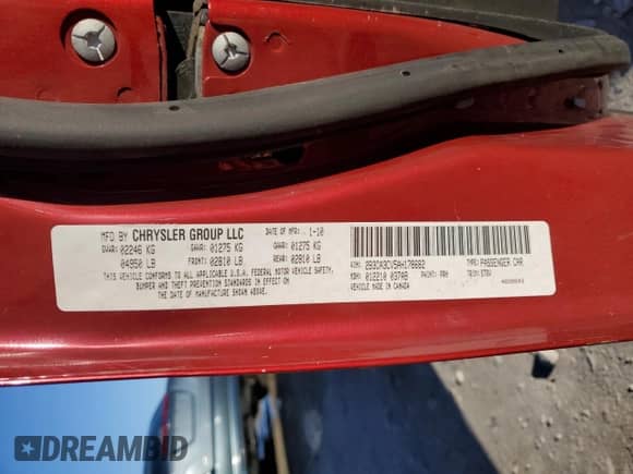 2010 Dodge Charger SXT with VIN 2B3CA3CV5AH178682, listed as a Copart auction lot 77254233 with 230,364 mi miles and Salvage title. Bid and sale history available at DreamBid. Image 12.