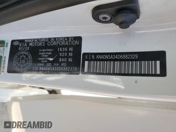 ✅ 2013 Kia Rio EX • VIN: KNADN5A34D6882329 • Лот: 68431425. Опубликован ранее на Copart с пробегом 102 209 миль. Бесплатный доступ к архиву аукционных продаж из США и подробный отчёт об истории автомобиля на DreamBid. Изображение 12.