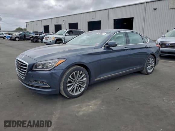 ✅ 2017 Genesis G80 3.8L • VIN: KMHGN4JE6HU184295 • Lot: 94769875. Listed on Copart with 84,304 mi. Free auction sales archive from the USA and detailed vehicle history report at DreamBid. Image 1.