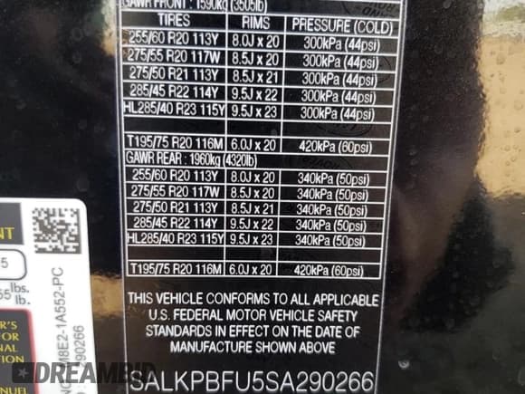 ✅ 2025 Land Rover Range Rover SE • VIN: SALKPBFU5SA290266 • Lot: 90585825. Wystawiony na Copart z przebiegiem 8 120 mil. Bezpłatny archiwum sprzedaży aukcyjnych z USA i szczegółowy raport historii pojazdu na DreamBid. Zdjęcie 13.