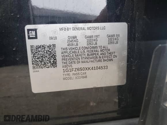 2019 Chevrolet Bolt EV Premier z VIN 1G1FZ6S0XK4104533, wystawiony jako Copart lot #81077953 z przebiegiem 44 440 mil mil oraz . Historia ofert i sprzedaży dostępna na DreamBid. Obrazek 12.