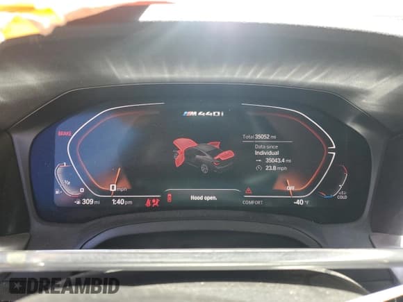 ✅ 2022 BMW 4 Series M440i • VIN: WBA83AP00NCH73546 • Lot: 62530305. Listed on Copart with 35,052 mi. Free auction sales archive from the USA and detailed vehicle history report at DreamBid. Image 9.