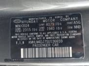 ✅ 2025 Hyundai Elantra Blue • VIN: KMHLM4DJ7SU136659 • Лот: 43184090. Опубликован ранее на IAAI с пробегом 17 519 миль. Бесплатный доступ к архиву аукционных продаж из США и подробный отчёт об истории автомобиля на DreamBid. Изображение 9.