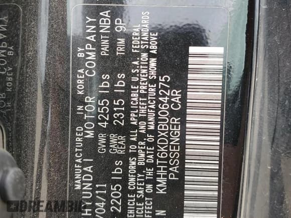 ✅ 2011 Hyundai Genesis Coupe • VIN: KMHHT6KDXBU064275 • Lot: 55159245. Wystawiony na Copart z przebiegiem 134 781 mil. Bezpłatny archiwum sprzedaży aukcyjnych z USA i szczegółowy raport historii pojazdu na DreamBid. Zdjęcie 12.