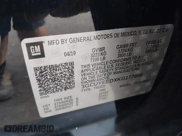 ✅ 2019 Chevrolet Silverado 1500 RST • VIN: 3GCUYEEDXKG177656 • Lot: 42870941. Wystawiony na IAAI z przebiegiem 72 422 mil. Bezpłatny archiwum sprzedaży aukcyjnych z USA i szczegółowy raport historii pojazdu na DreamBid. Zdjęcie 9.