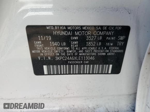 ✅ 2020 Hyundai Accent SEL • VIN: 3KPC24A6XLE113046 • Лот: 51460965. Опубликован ранее на Copart с пробегом 90 012 миль. Бесплатный доступ к архиву аукционных продаж из США и подробный отчёт об истории автомобиля на DreamBid. Изображение 12.