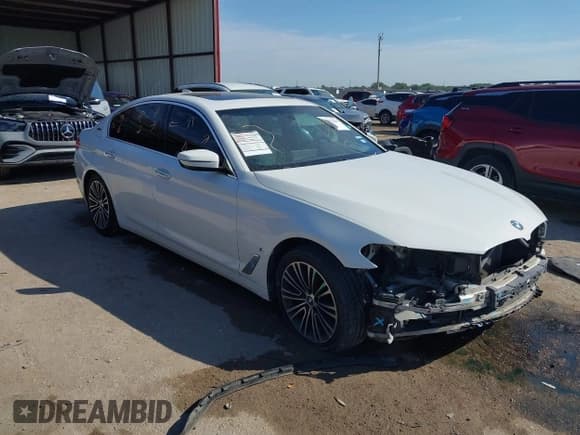 ✅ 2018 BMW 5 Series 530e • VIN: WBAJA9C50JB033516 • Lot: 43407046. Listed on IAAI with 108,959 mi. Free auction sales archive from the USA and detailed vehicle history report at DreamBid. Image 1.