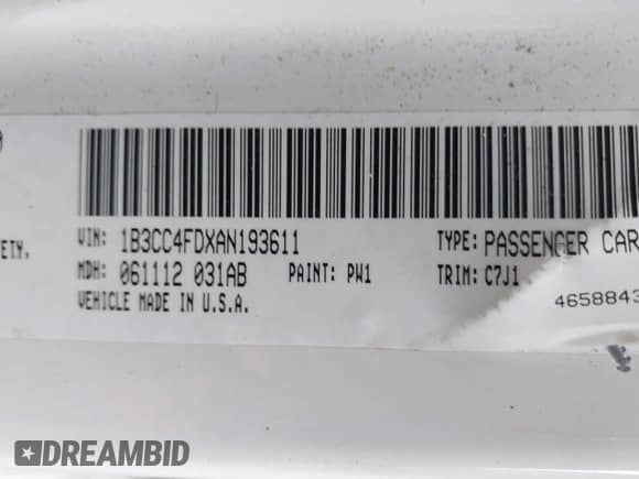 2010 Dodge Avenger SXT z VIN 1B3CC4FDXAN193611, wystawiony jako IAAI lot #41798586 z przebiegiem 92 800 mil mil oraz . Historia ofert i sprzedaży dostępna na DreamBid. Obrazek 9.