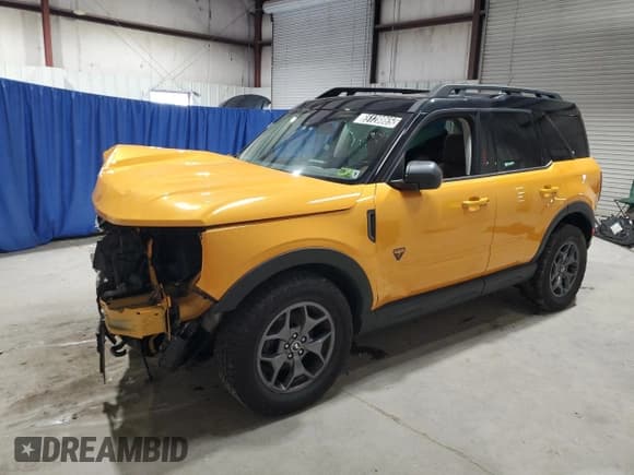 ✅ 2022 Ford Bronco Sport Badlands • VIN: 3FMCR9D94NRD44532 • Lot: 65128865. Listed on Copart with 59,680 mi. Free auction sales archive from the USA and detailed vehicle history report at DreamBid. Image 1.