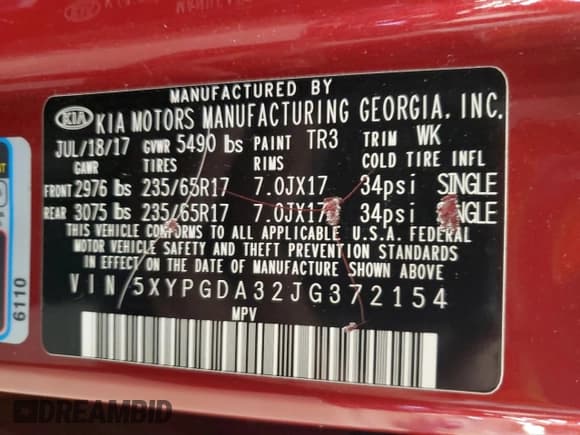 ✅ 2018 Kia Sorento LX • VIN: 5XYPGDA32JG372154 • Lot: 91921445. Wystawiony na Copart z przebiegiem 68 781 mil. Bezpłatny archiwum sprzedaży aukcyjnych z USA i szczegółowy raport historii pojazdu na DreamBid. Zdjęcie 14.