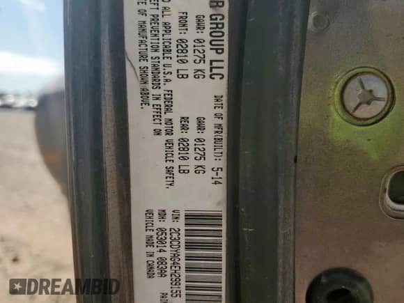 2014 Dodge Challenger Rallye Redline with VIN 2C3CDYAG4EH299155, listed as a Copart auction lot 62533095 with 162,679 mi miles and Clean title. Bid and sale history available at DreamBid. Image 12.