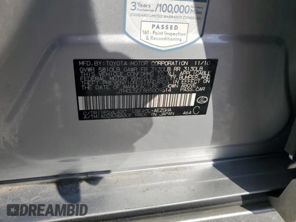 ✅ 2011 Lexus LS 460 • VIN: JTHCL5EF8B5009614 • Лот: 81552505. Опубликован ранее на Copart с пробегом 156 671 миль. Бесплатный доступ к архиву аукционных продаж из США и подробный отчёт об истории автомобиля на DreamBid. Изображение 13.