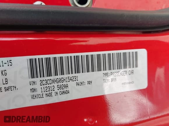 ✅ 2016 Dodge Charger SXT • VIN: 2C3CDXHG0GH154231 • Lot: 43214599. Listed on IAAI with 149,702 mi. Free auction sales archive from the USA and detailed vehicle history report at DreamBid. Image 9.