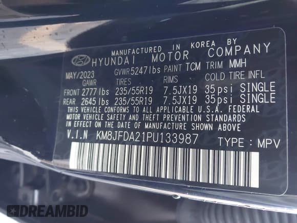 ✅ 2023 Hyundai Tucson Limited • VIN: KM8JFDA21PU133987 • Lot: 41712799. Wystawiony na IAAI z przebiegiem 9 303 mil. Bezpłatny archiwum sprzedaży aukcyjnych z USA i szczegółowy raport historii pojazdu na DreamBid. Zdjęcie 9.